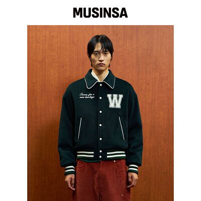 WMC W Boy Club Varsity Jumper_GREEN韩国官网直邮进口