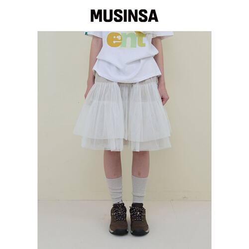 NOCONTENT 246. 网眼喇叭裙 _ 象牙色 MUSINSA韩国官网直邮进口