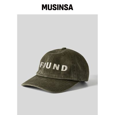 HUMAN N CAT POUND BOLD WASHED 复古棒球帽 [卡韩国官网直邮进口