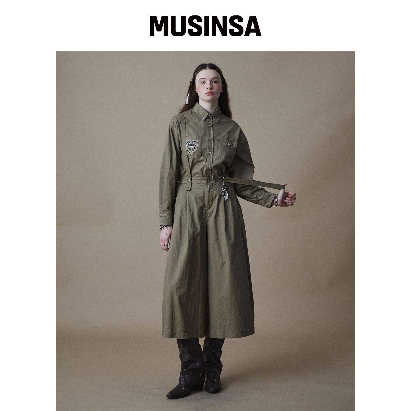 PENFIELD 褪色吊带裙裤子米色_FR1WP30U MUSINSA韩国官网直邮进口
