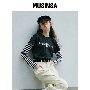 GREENBUTTER 层叠扑克牌T恤（黑色） MUSINSA韩国官网直邮进口