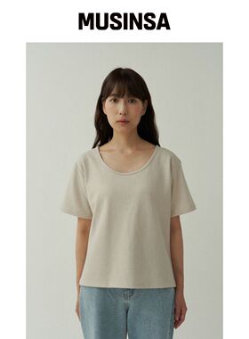 MUARMUS Line Wool T-shirt - 米色韩国官网直邮进口