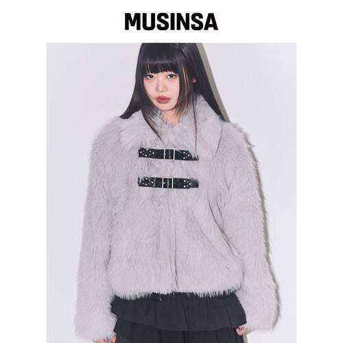 ILLIGO 灰色小狗毛短外套 MUSINSA韩国直邮官方正品官网直邮进口