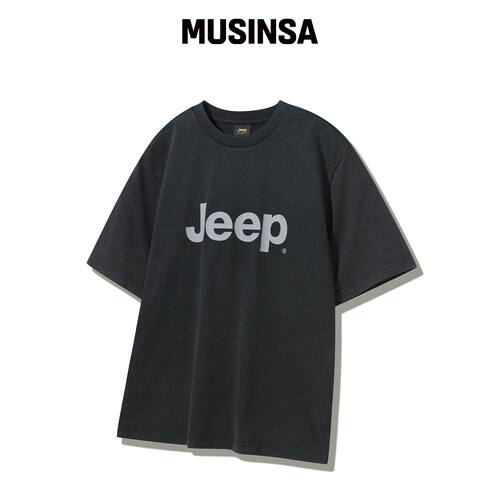 JEEP PIGMENT 大logo 半高领T恤 (JQ5TSU691BK) 韩国官网直邮进口