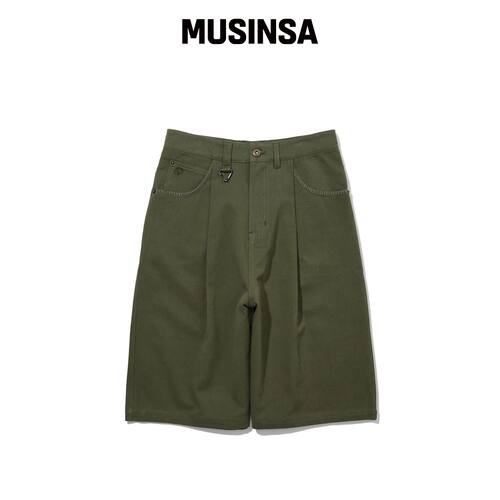 PENFIELD 棉质双褶百慕大短裤橄榄色_FS2WP04U韩国官网直邮进口