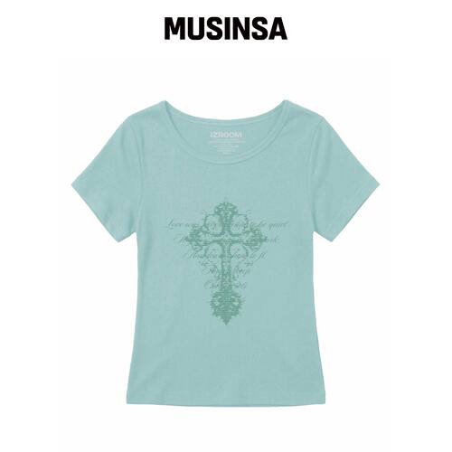 IZROOM RHOS 斜挎包短袖T恤（薄荷色） MUSINSA韩国直邮官方正品