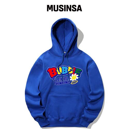 TRIPSHION BUBBLE BUBBLE LOGO 连帽卫衣 - 蓝色韩国官网直邮进口