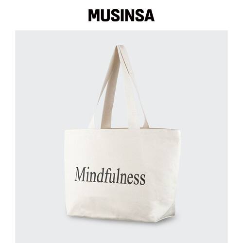 LONDON GROCERY MARKET Mindfulness 帆布手提袋韩国官网直邮进口