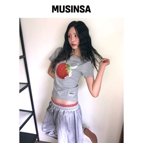 SEW-B BUBBLE BERRY 半高领T恤 [泥膜] MUSINSA韩国官网直邮进口