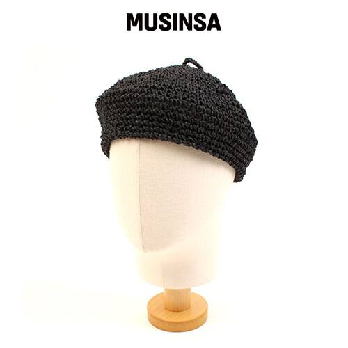UNIVERSAL CHEMISTRY RATTAN BLACK 贝雷帽 MUSI韩国官网直邮进口