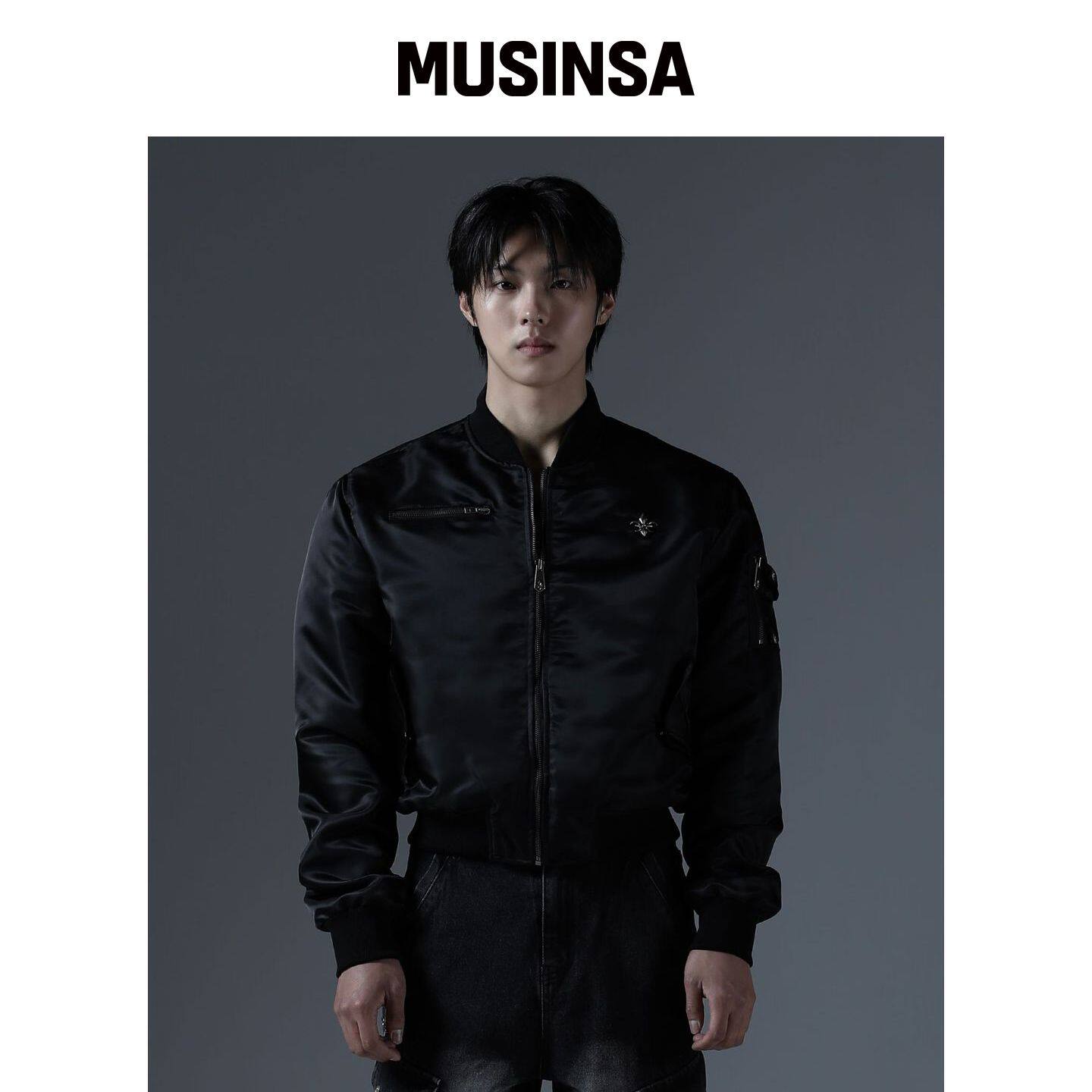 CARMID 古董风飞行夹克(黑色) MUSINSA韩国官网直邮进口