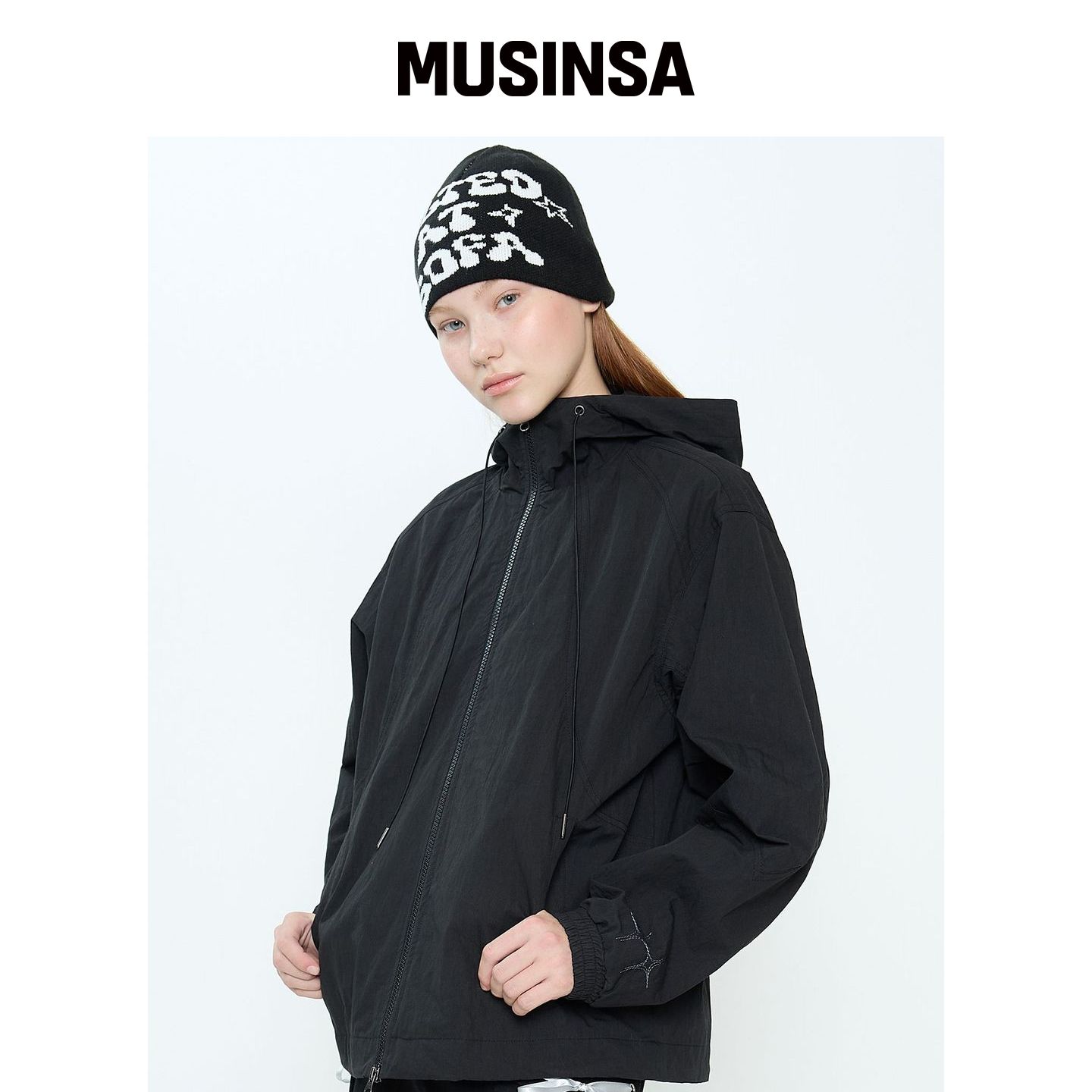 LUVISTRUE 早秋风衣黑色设计感百搭时尚MUSINSA韩国官网直邮进口