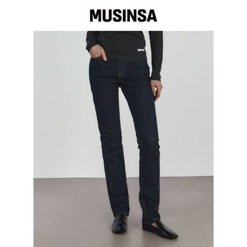 27Y TWILL INDIGO 修身直筒牛仔裤 - YC391韩国官网直邮进口