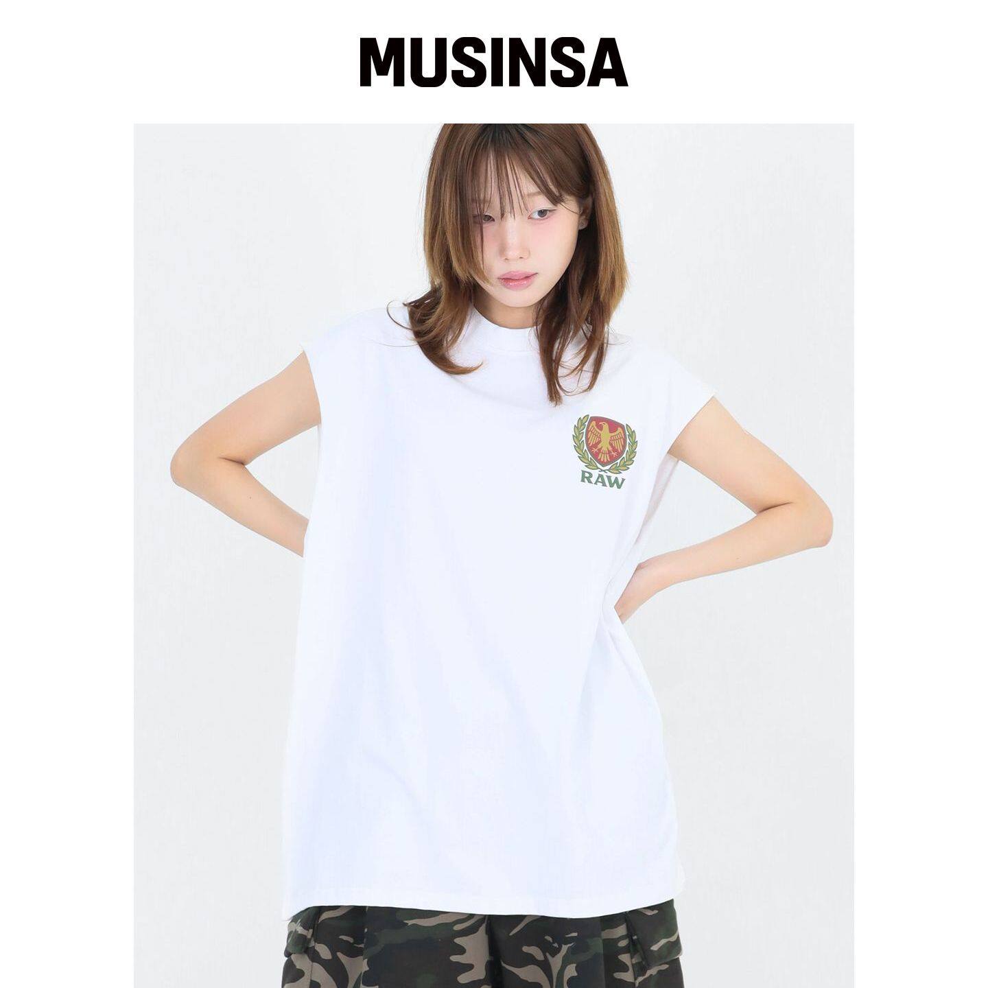 RAW LAB EGL CUT-OFF SLIPPER - WHITE MUSINSA韩国官网直邮进口