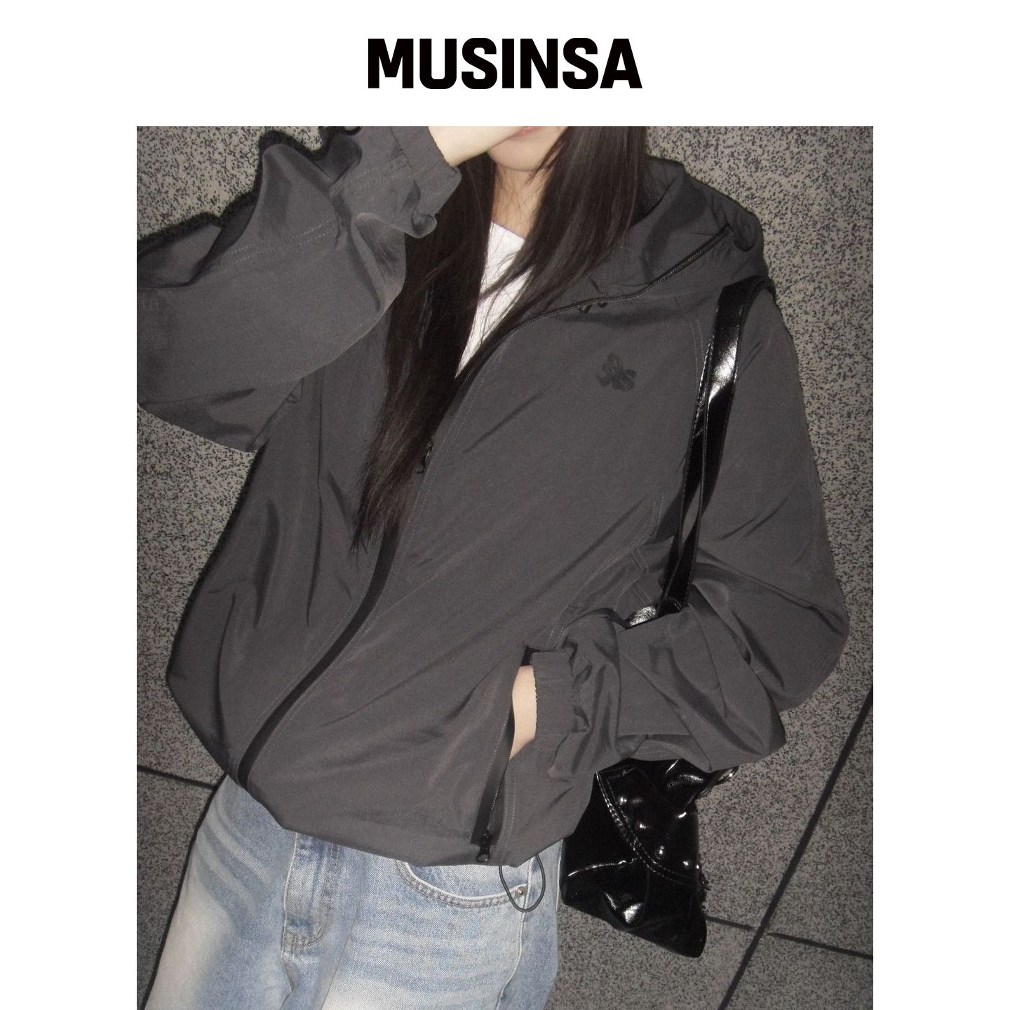 CHICKS 秋风衣灰色时尚潮流休闲新款百搭MUSINSA韩国官网直邮进口