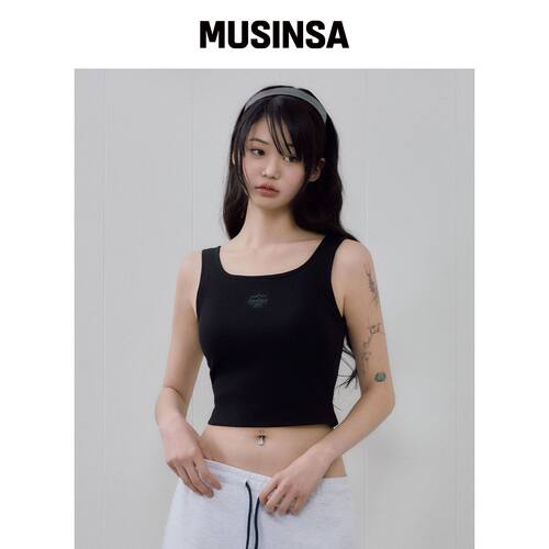 CORALIQUE SOPH. 柔软方形tank上衣 VLACK MUSIN韩国官网直邮进口