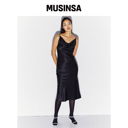 KIMDOH DREYPE COWL DRESS 黑色韩国官网直邮进口MUSINSA