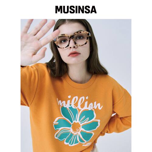 MILLION DAY MILLION FLOWER 卫衣_黄色韩国官网直邮进口MUSINSA