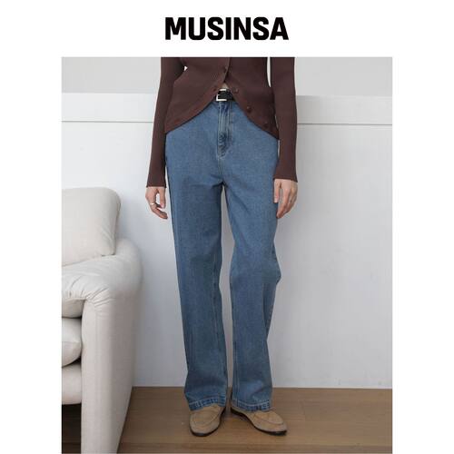 JUCYJUDY 附腰带直筒牛仔裤 JZDP021F MUSINSA韩国官网直邮进口