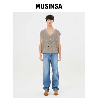 MOONSUN ESSENTIAL_UNISEX Eclipse 菱形孔针织 韩国官网直邮进口