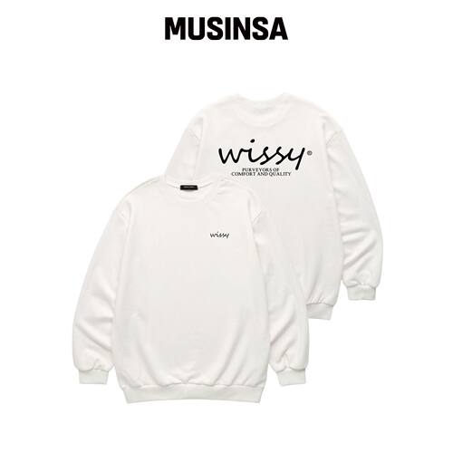 WISSY BASIC LOGO 运动衬衫 (WLS005) WHITE MUS韩国官网直邮进口