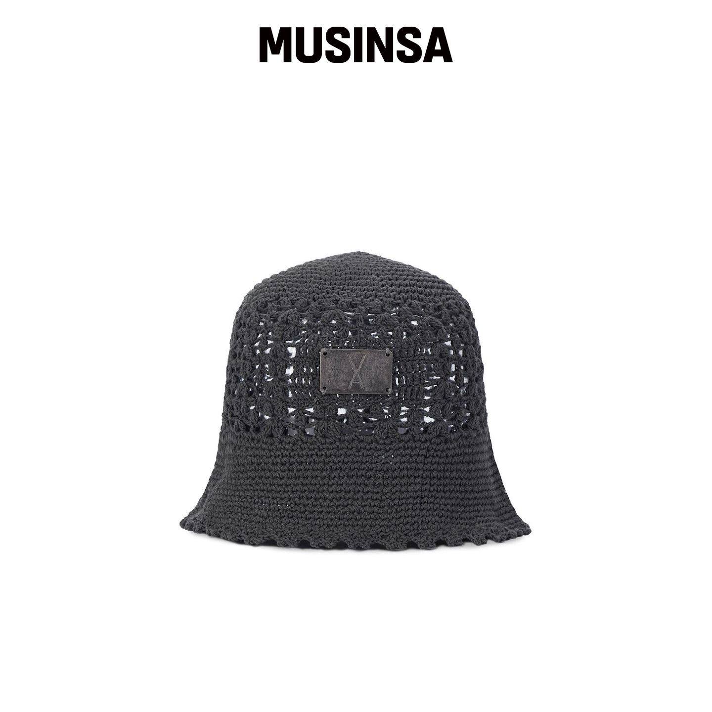 VARZAR VA 钩针平顶帽 灰色 MUSINSA韩国直邮官方正品