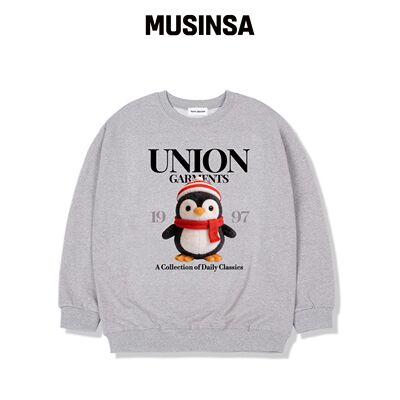 UNION GARMENTS 红色围巾企鹅绒内衬宽松版型运_韩国官网直邮进口