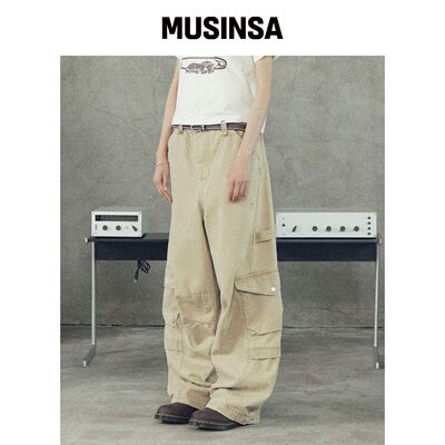SUPERSUB 掉落平衡结构 cargo 裤 - 米色韩国官网直邮进口