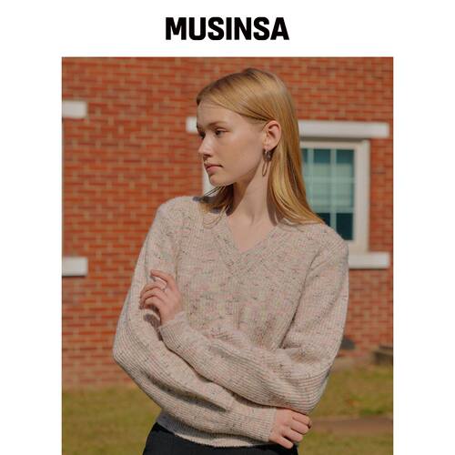 YUPPE V CASHMERE 针织衫_象牙色 MUSINSA韩国直邮官方正品
