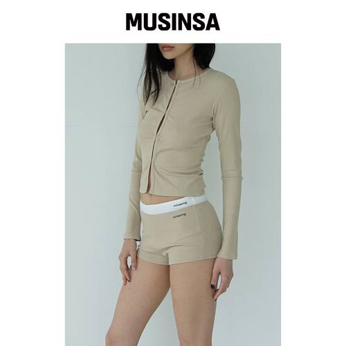 MINA SONG ESSENTIAL MICRO SHORTS - LATTE韩国官网直邮进口