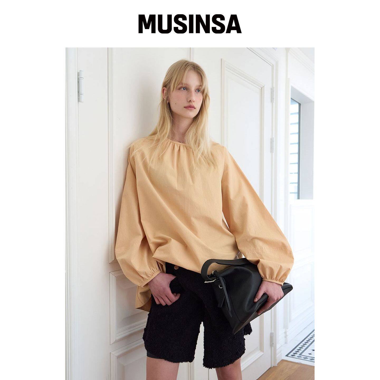OUI MAIS NON 时尚棉质衬衫淑女风上衣MUSINSA韩国官网直邮进口