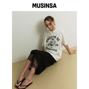 GREENBUTTER 黄油角色T恤（象牙色） MUSINSA韩国官网直邮进口