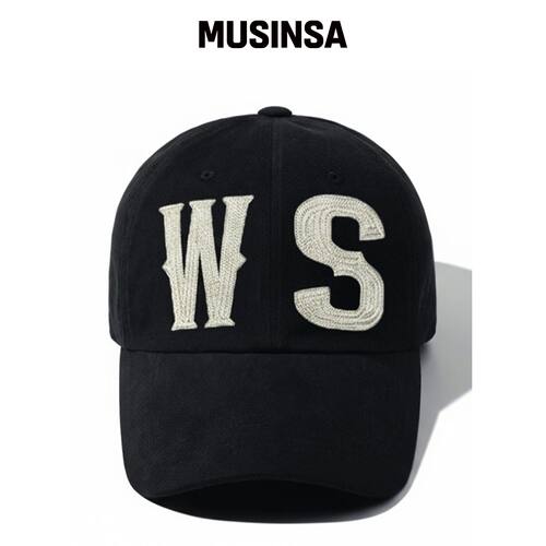 IDWS 水流长款帽黑色鸭舌帽休闲风棒球帽MUSINSA韩国直邮官方正品