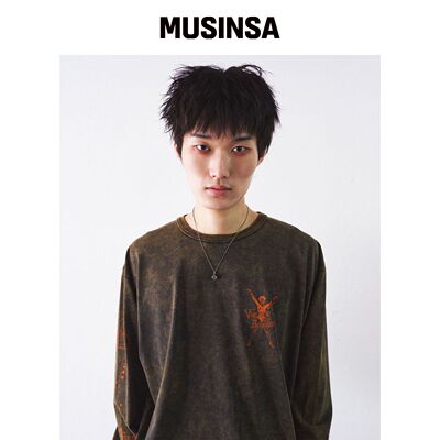 CONECTX 水洗图案长袖衫 上衣女秋穿搭MUSINSA韩国官网直邮进口