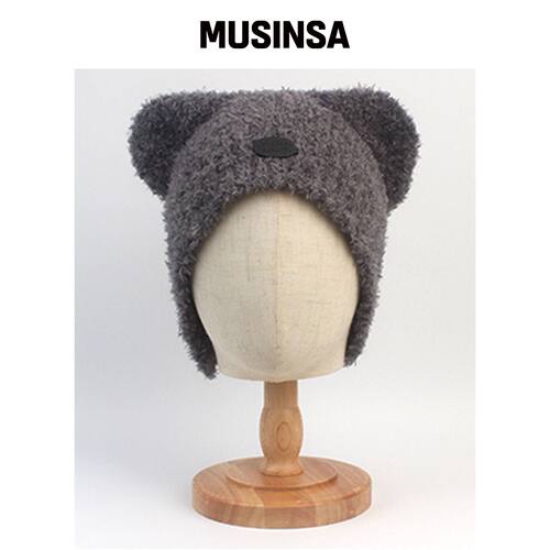 UNIVERSAL CHEMISTRY 熊耳灰色耳罩帽子 MUSINSA韩国官网直邮进口