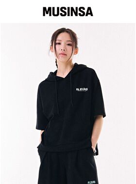 CHASECULT 女性冷感棉连帽短袖T恤-DBRG5878D03韩国官网直邮进口