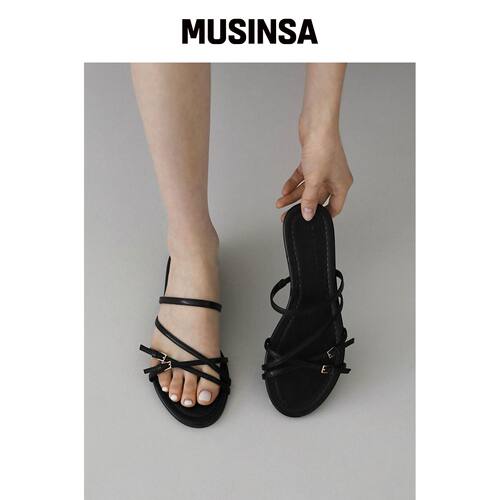 SAPPUN LIANCE 搭扣绑带拖鞋 (1cm) MUSINSA韩国官网直邮进口