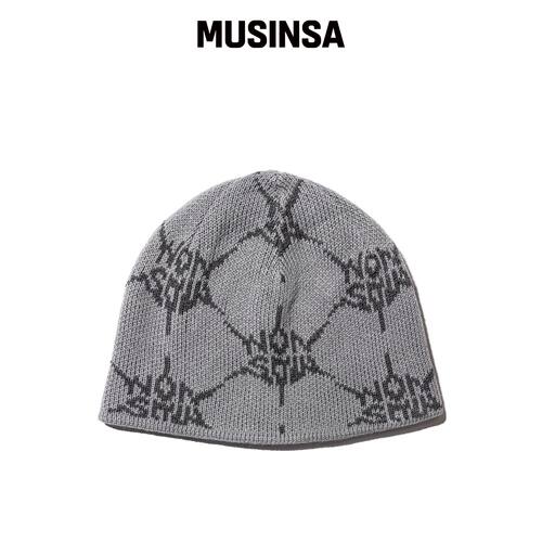MASSNOUN Sorn提花毛线帽MFTAC001-GY MUSINSA韩国官网直邮进口