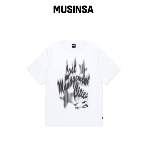 LMC BLUR LAYER TEE 白色 MUSINSA韩国官网直邮进口