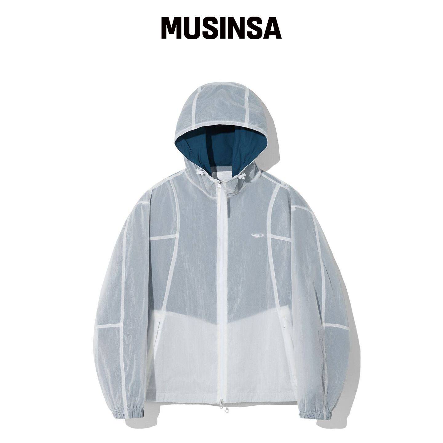 CGP 透视尼龙双色风衣_blue MUSINSA韩国官网直邮进口