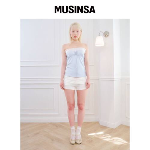 BELLIALEU 棉质微短裤 白色 MUSINSA韩国官网直邮进口