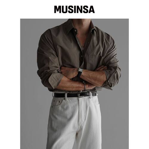 BOWLOW PRODUCT 基础款棉质衬衫 [摩卡] MUSINSA韩国直邮官方正品