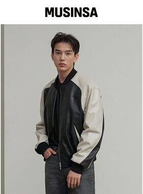 SPERONE [REAL LEATHER] 羊皮双色运动夹克韩国官网直邮进口