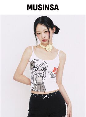YOUHEE YOUHEE GIRL 图案无袖上衣_白色韩国官网直邮进口MUSINSA