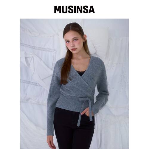 ROSEFRANTZ Muse 包裹式罗纹针织 [灰色] MUSINS韩国官网直邮进口