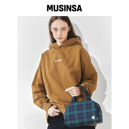 HOLLY LOVES LOVE 半月包中号_格纹韩国官网直邮进口MUSINSA
