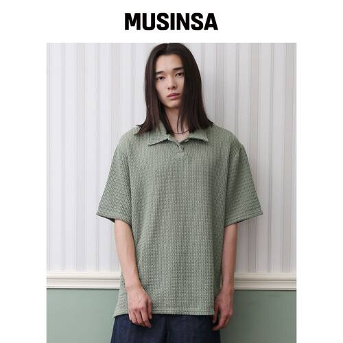 PIECE MAKER BUTTON UP COLLAR 针织衬衫 (绿色)韩国官网直邮进口