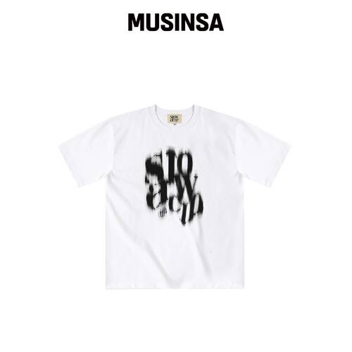 SLOW ACID 模糊 logo 短袖T恤 [白色] MUSINSA韩国直邮官方正品