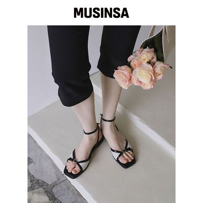 SAPPUN 比耶纳扣带凉鞋 (1.5cm) MUSINSA韩国直邮官方正品