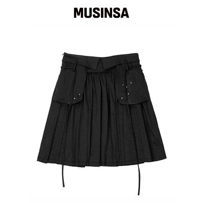 ROUGHNECK OUT抓绒裙子黑色 MUSINSA韩国直邮官方正品